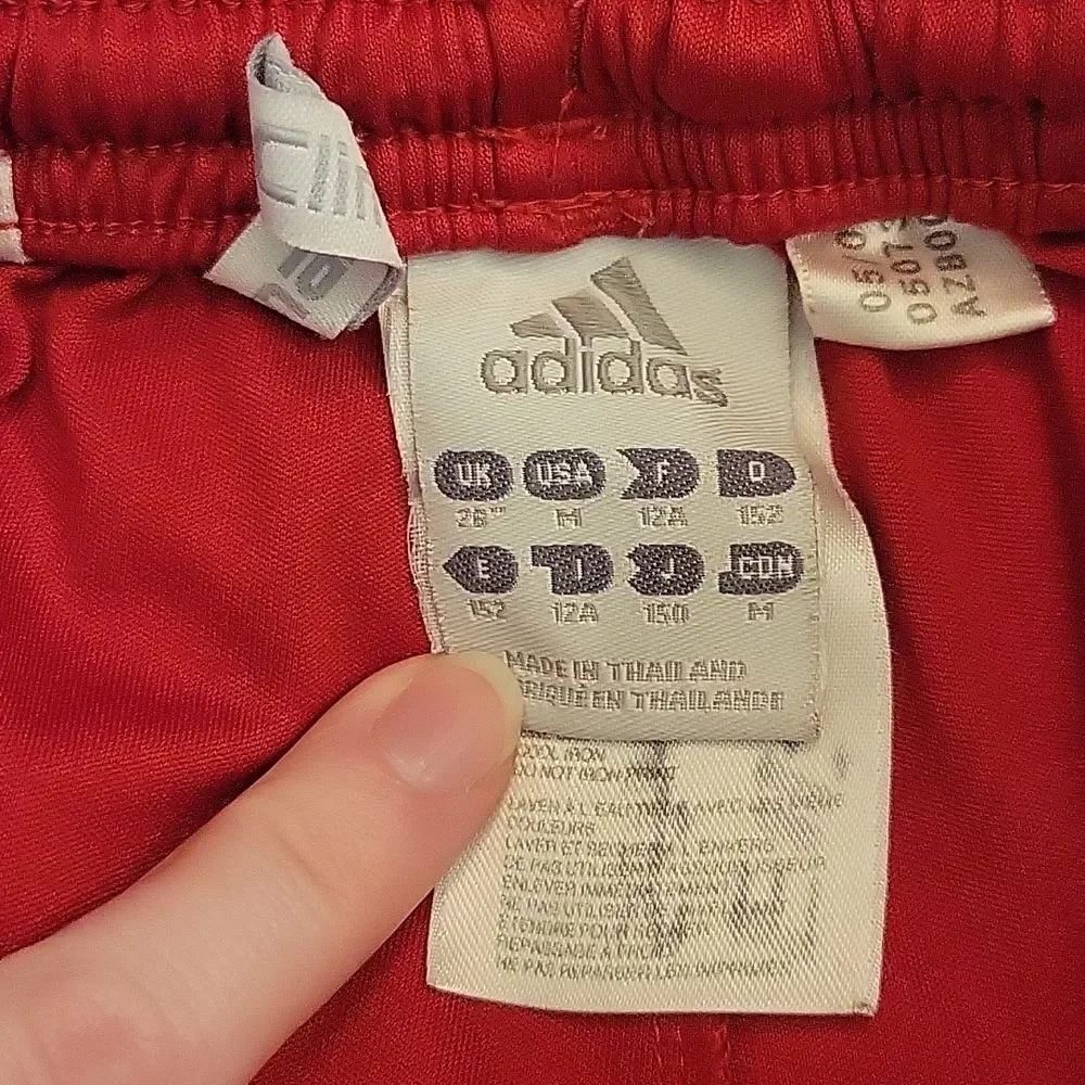Adidas Red/White Jersey Shorts, Boys Size Medium, Decent Condition!